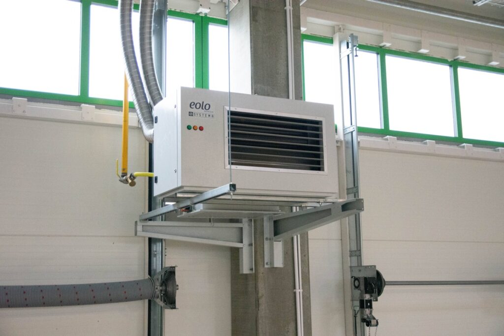 Газовый воздушный нагреватель размещение